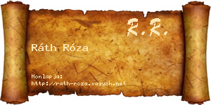 Ráth Róza névjegykártya